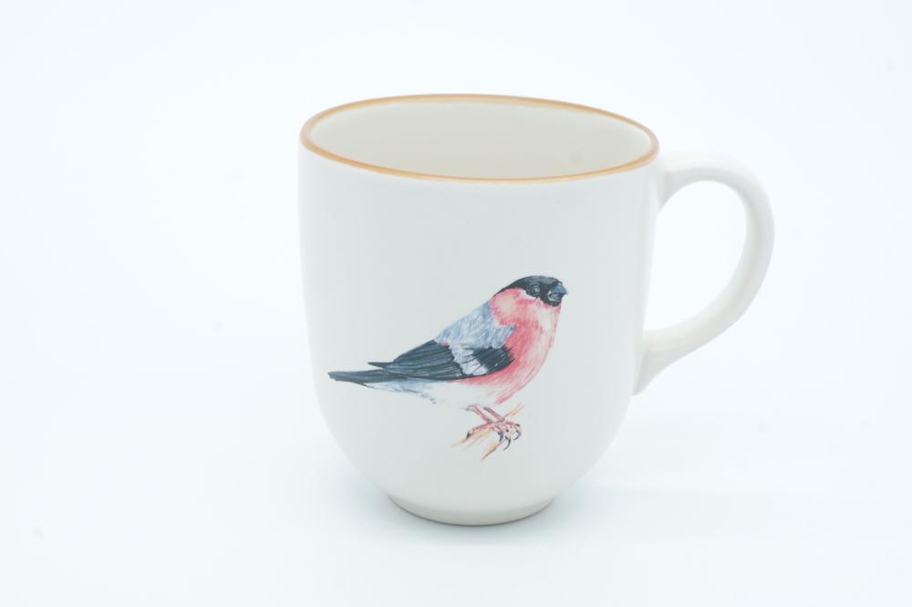 Bullfinch Chunky Mug by Angus Grant Art