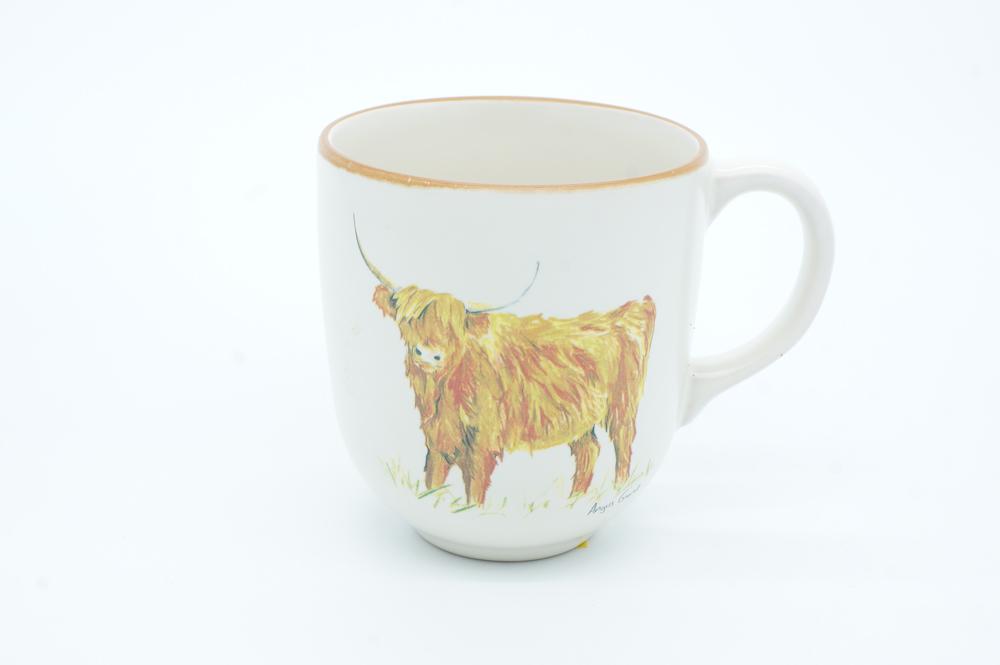 Highland Cow Chunky Mug by Angus Grant Art