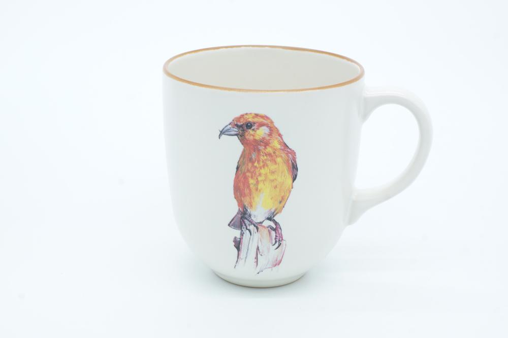 Crossbill Chunky Mug by Angus Grant Art