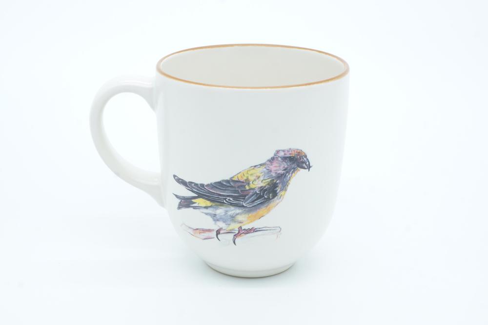 Crossbill Chunky Mug by Angus Grant Art