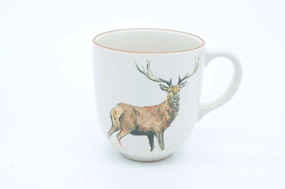 Deer Chunky Mug by Angus Grant Art