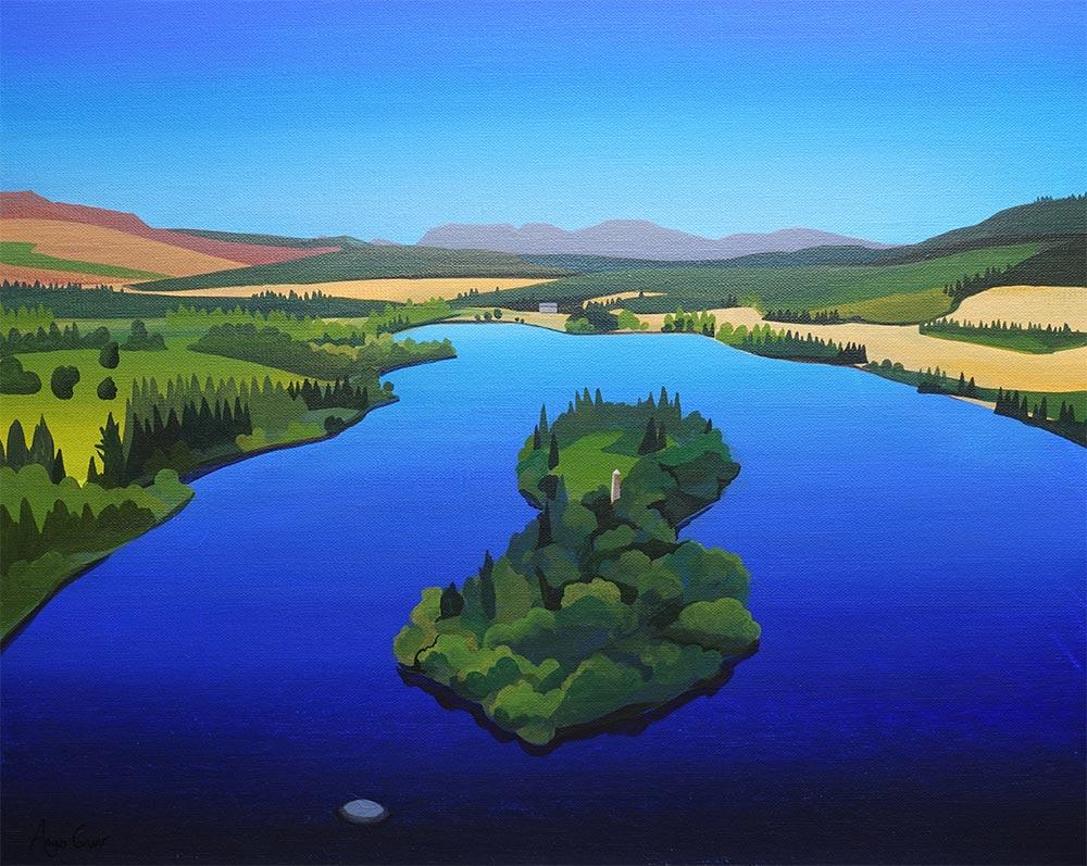 Loch Moy Metal Print by Angus Grant Art