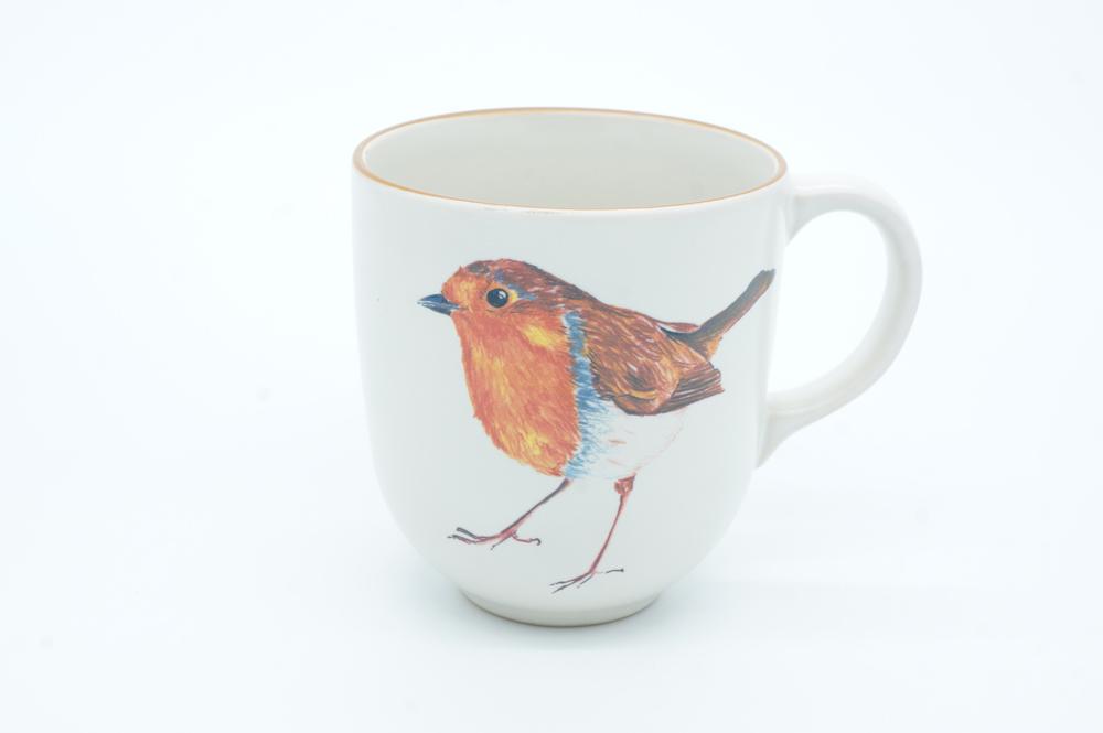 Robin Chunky Mug by Angus Grant Art