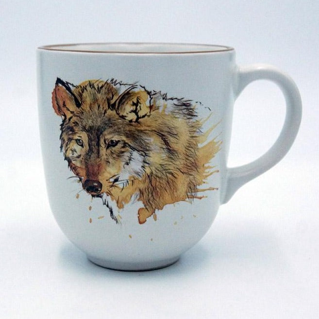 Wolf Ar-Tea Mug by Angus Grant Art